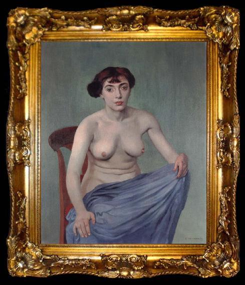 framed  Felix Vallotton Torso with blue cloth, ta009-2